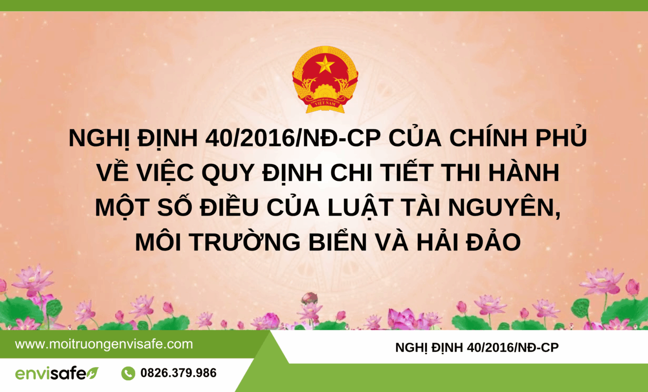 Nghị định 40/2016/NĐ-CP