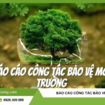 báo cáo công tác bảo vệ môi trường