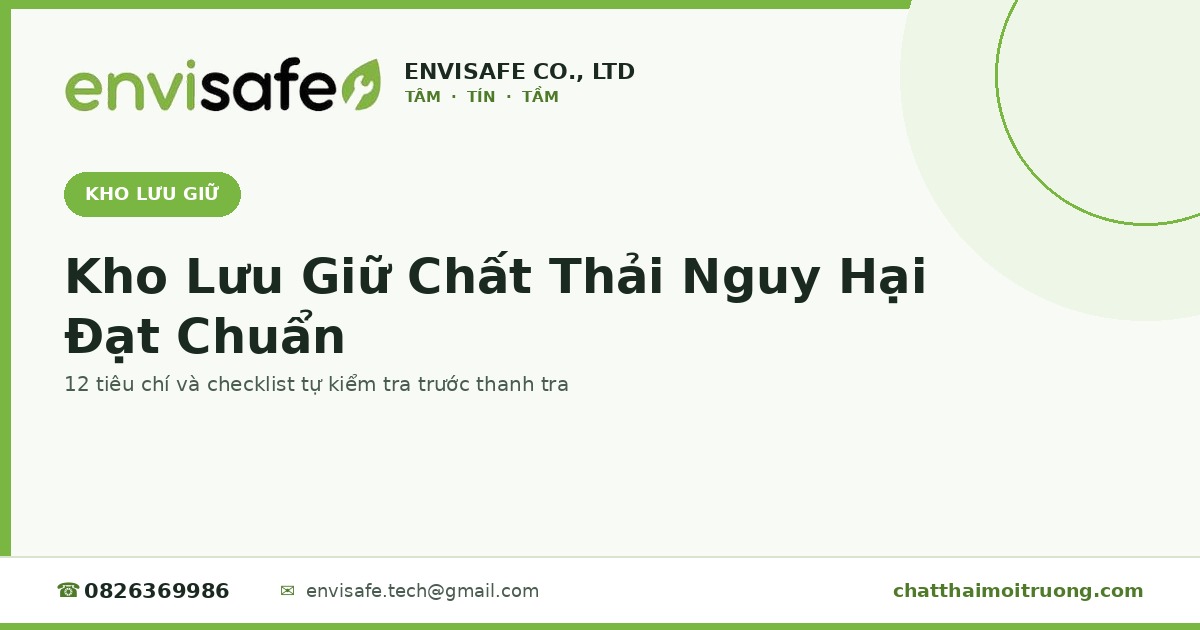 kho lưu giữ chất thải nguy hại