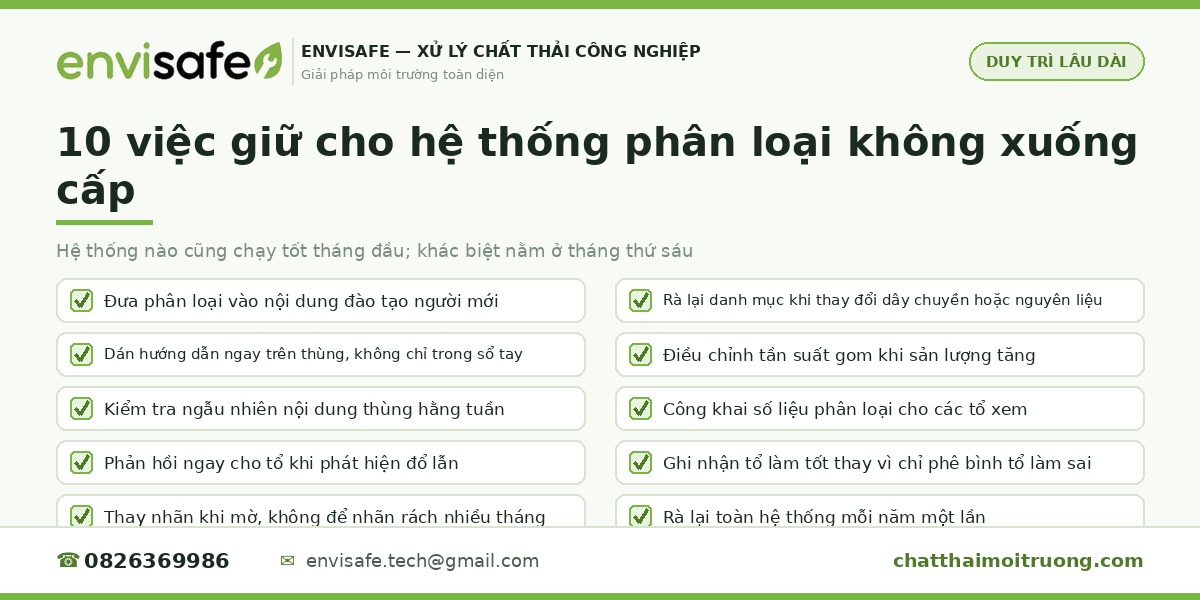 10 việc duy trì hệ thống phân loại