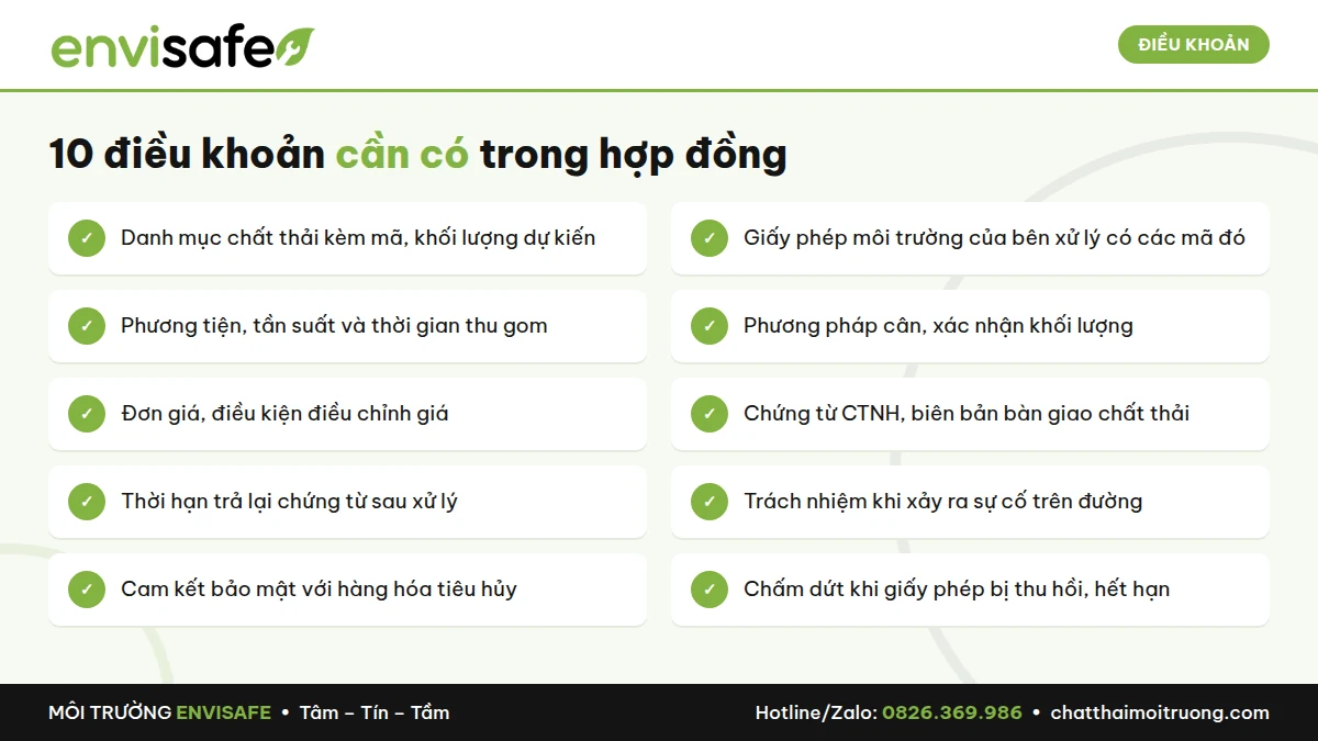 hợp đồng thu gom xử lý chất thải