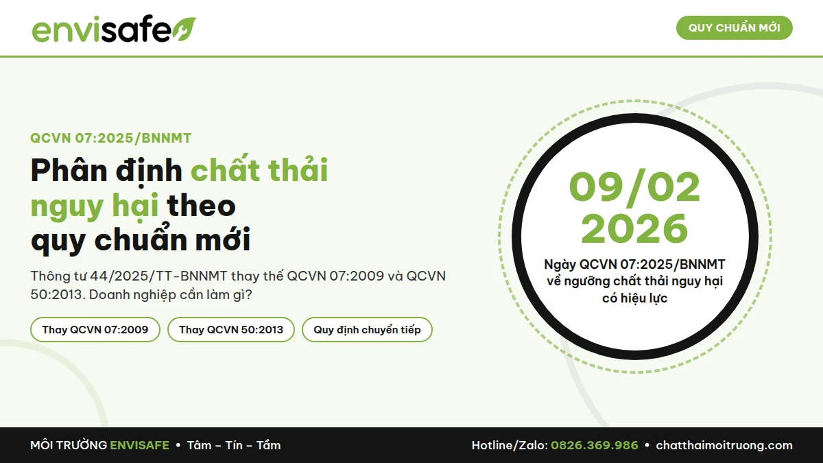 phân định chất thải nguy hại QCVN
