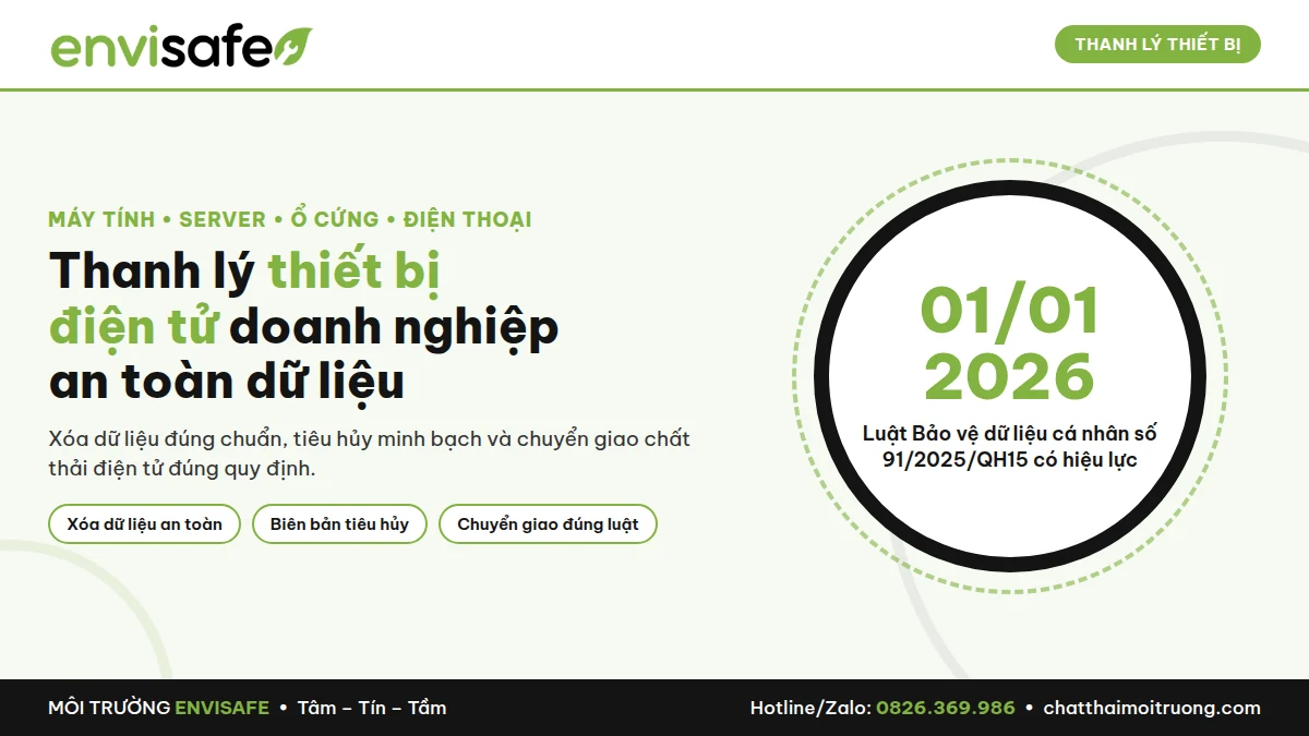 thanh lý thiết bị điện tử máy tính doanh nghiệp